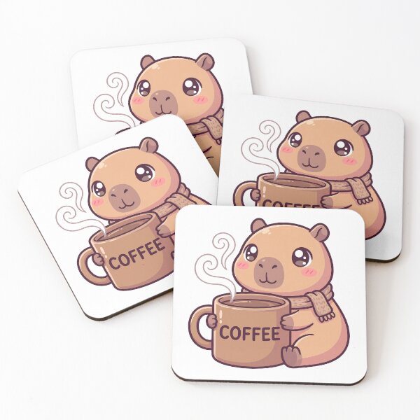 Item preview,  Kawaii Capybara Coffee Lover Morning Routine Cute Caffeine Addict designed and sold by WorldShop17.