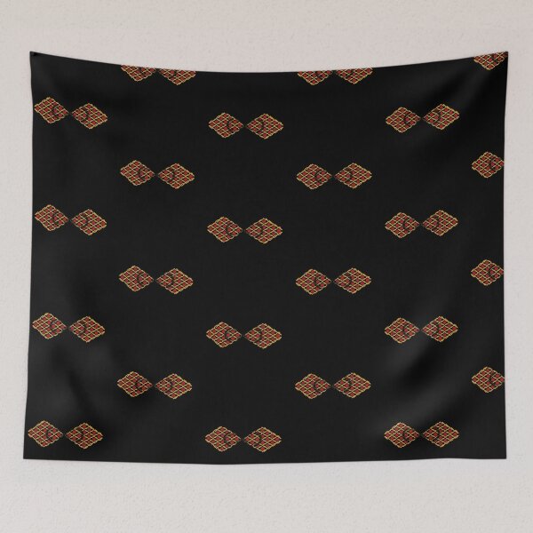 Item preview, Art Deco Geometric Diamond Lattice Pattern Black designed and sold by Macramellennias.