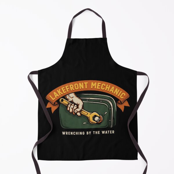 Item preview, Lakefront Mechanic Wrenching By The Water Vintage Badge designed and sold by Enea Kelo.