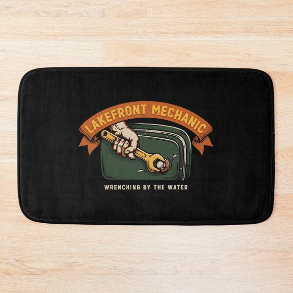Item preview, Lakefront Mechanic Wrenching By The Water Vintage Badge designed and sold by Enea Kelo.