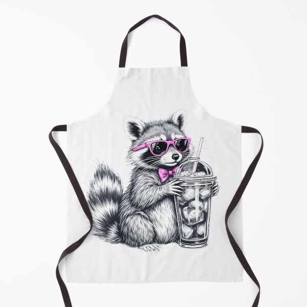 Item preview, Cute Raccoon Design, Iced Coffee Funny Animal, Pink Sunglasses Raccoon. designed and sold by WonderWaresGifts.