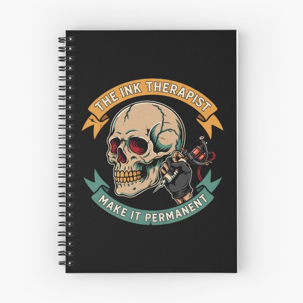 Item preview, The Ink Therapist Tattoo Artist Skull Vintage Banner designed and sold by Enea Kelo.