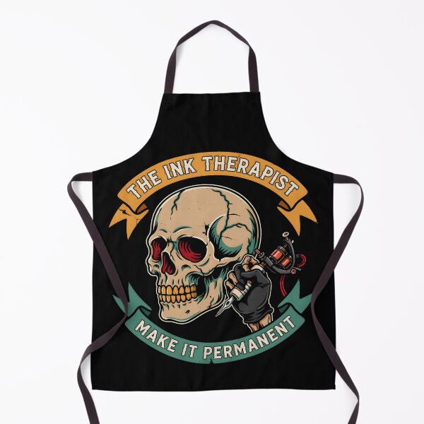 Item preview, The Ink Therapist Tattoo Artist Skull Vintage Banner designed and sold by Enea Kelo.