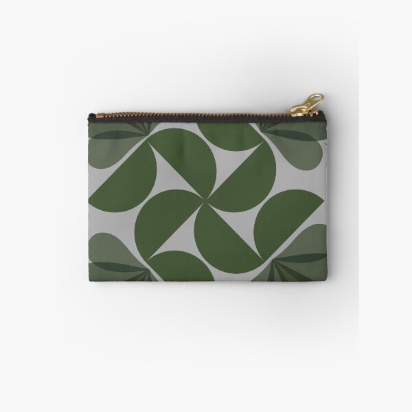 Item preview, Mid Century Modern Emerald Green Floral Geometric Pattern designed and sold by Jyoti-Quotes.