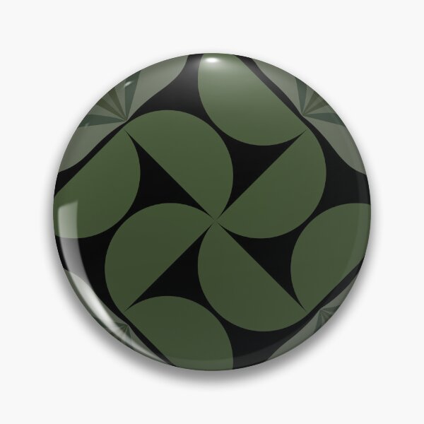 Item preview, Mid Century Modern Emerald Green Floral Geometric Pattern designed and sold by Jyoti-Quotes.