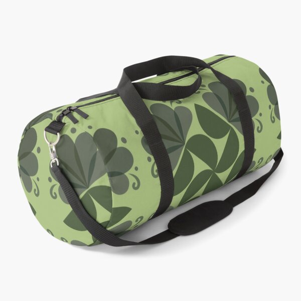 Item preview, Mid Century Modern Emerald Green Floral Geometric Pattern designed and sold by Jyoti-Quotes.