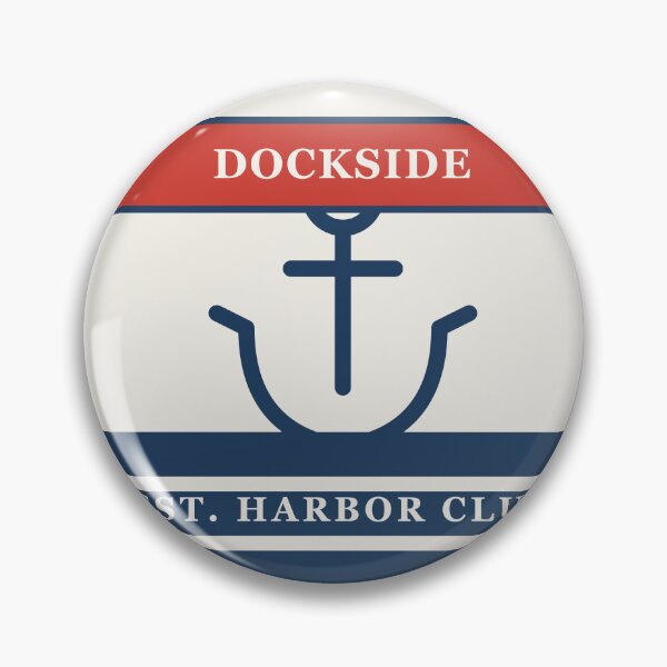Item preview, Dockside Harbor Club Vintage Nautical Badge designed and sold by AHK18.