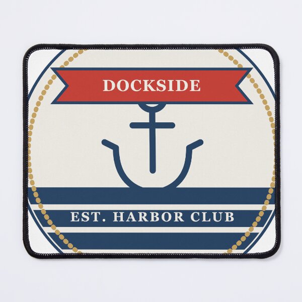 Item preview, Dockside Harbor Club Vintage Nautical Badge designed and sold by AHK18.