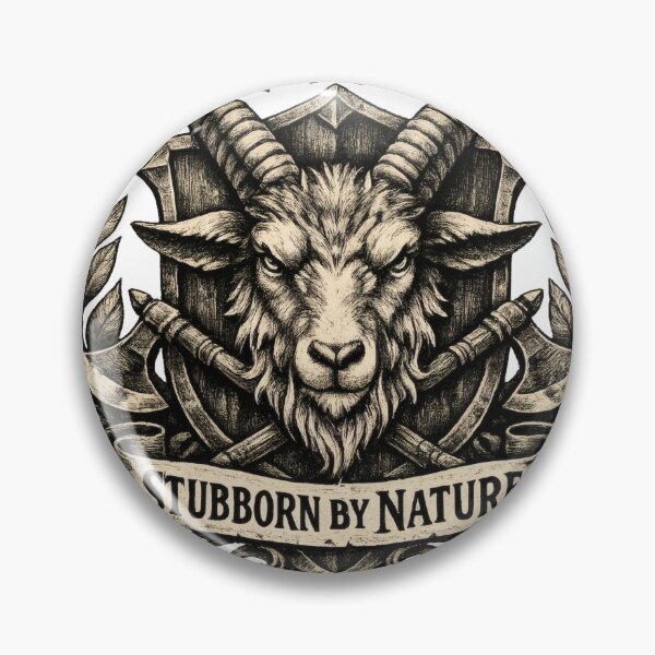 Item preview, Stubborn By Nature Goat Crest designed and sold by TheRealTaria.