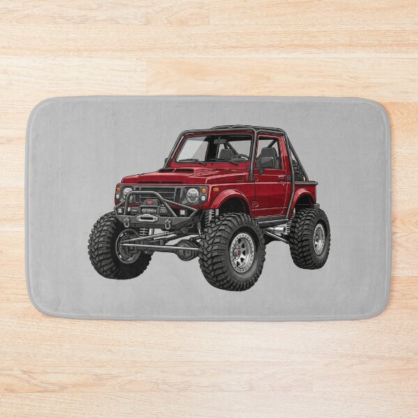 Item preview, Custom Suzuki Samurai Red Rock Crawler 4x4 Offroad Buggy Illustration designed and sold by Motorline44.