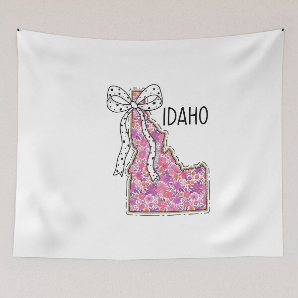 Item preview, Cute Idaho Floral Map Graphic Coquette Bow Design designed and sold by Paper Drip.