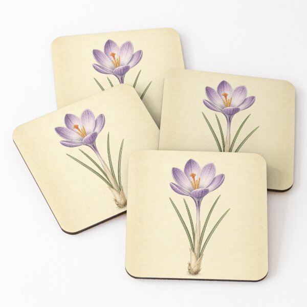 Item preview, Vintage Crocus Botanical Print designed and sold by NuvoraNest.