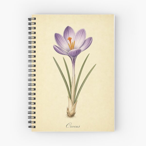 Item preview, Vintage Crocus Botanical Print designed and sold by NuvoraNest.