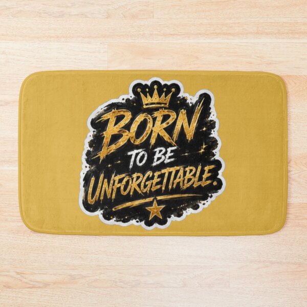 Item preview, Born To Be Unforgettable Gold Crown - Bold Motivational Sticker designed and sold by Scro-Ciob-Shop.
