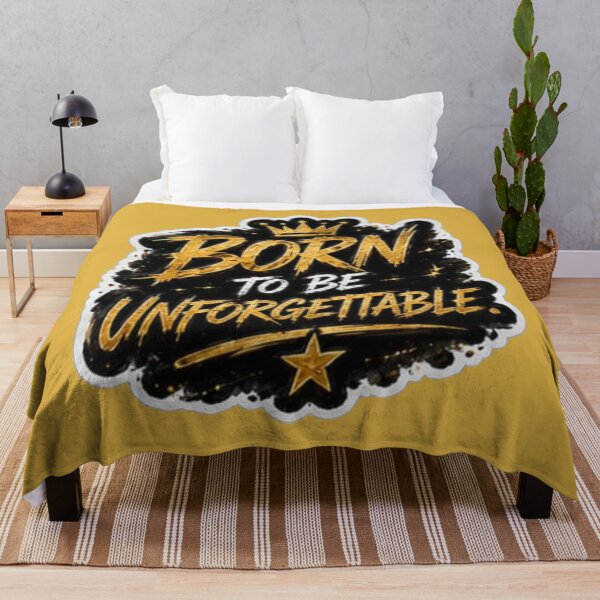 Item preview, Born To Be Unforgettable Gold Crown - Bold Motivational Sticker designed and sold by Scro-Ciob-Shop.