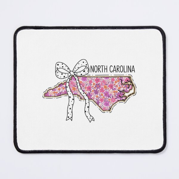 Item preview, Cute North Carolina Floral Map Graphic Coquette Bow Design designed and sold by Paper Drip.