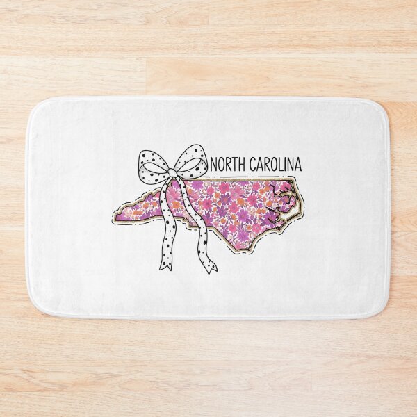 Item preview, Cute North Carolina Floral Map Graphic Coquette Bow Design designed and sold by Paper Drip.