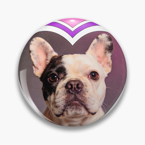 Item preview, Puppy Love - Retro 90s Y2K French Bulldog Heart Frame Poster designed and sold by Gelyane.