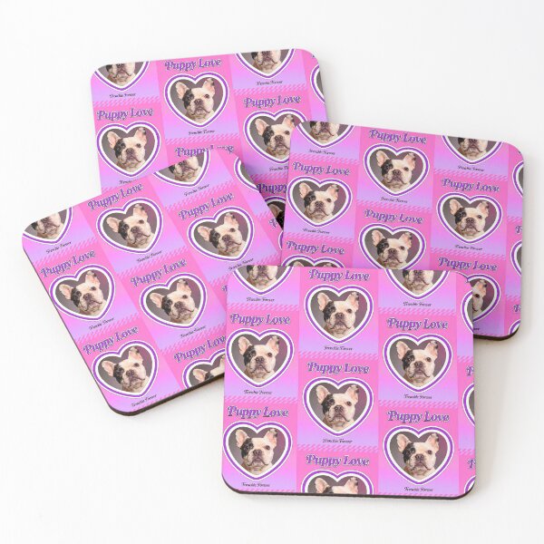Item preview, Puppy Love - Retro 90s Y2K French Bulldog Heart Frame Poster designed and sold by Gelyane.