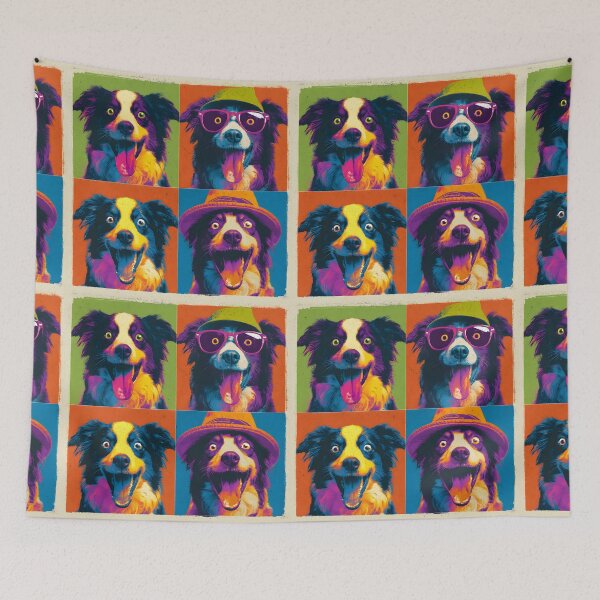 Item preview, Funny Border Collie Lover Vintage Herding Mom Dad Pop Art designed and sold by SecretDicer.