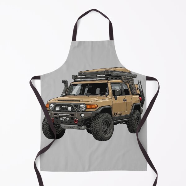 Item preview, Custom Toyota FJ Cruiser Tan Overland SUV 4x4 Expedition Illustration designed and sold by Motorline44.