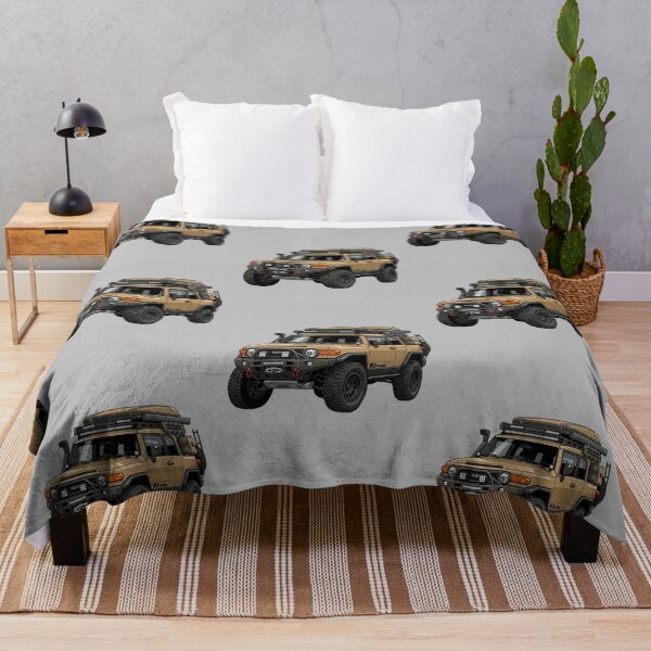 Item preview, Custom Toyota FJ Cruiser Tan Overland SUV 4x4 Expedition Illustration designed and sold by Motorline44.