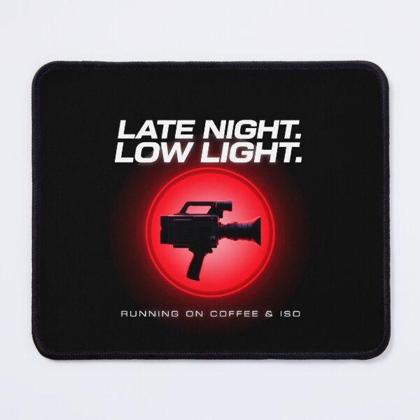 Item preview, Late Night Low Light Running On Coffee And ISO Videographer designed and sold by Enea Kelo.