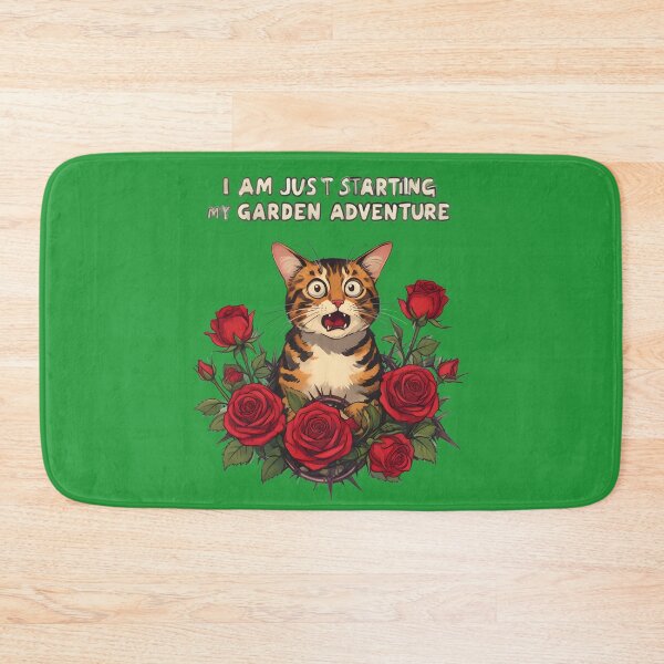 Item preview,  I am just starting my garden adventure - Tortie and red roses designed and sold by ParadoxParadox.