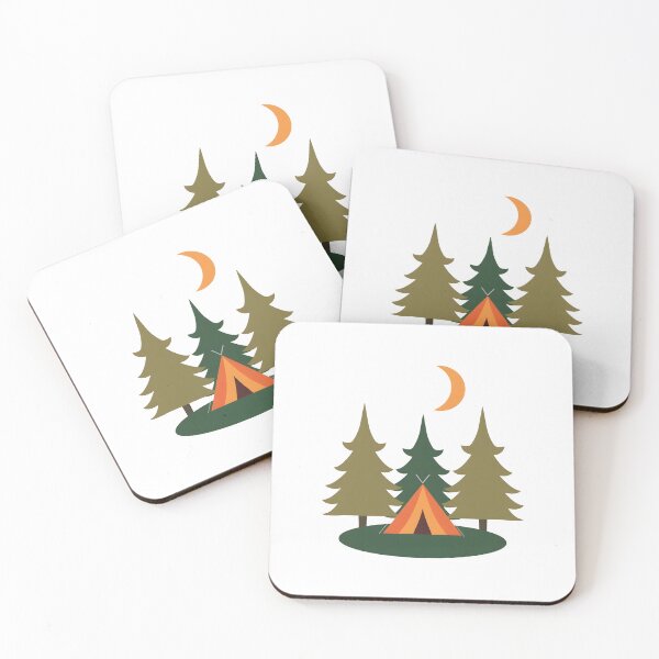 Item preview, Minimalist Camping Tent Forest Illustration designed and sold by VINTOR-.