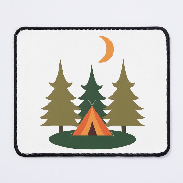 Item preview, Minimalist Camping Tent Forest Illustration designed and sold by VINTOR-.