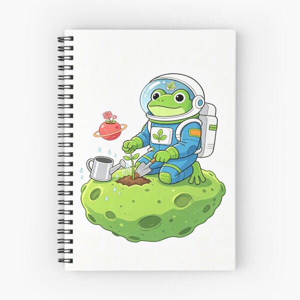 Item preview, Space Frog Gardener - Cute Astronaut Frog Space Art designed and sold by ZINO WORLD.