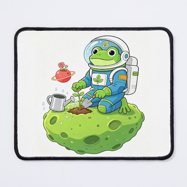 Item preview, Space Frog Gardener - Cute Astronaut Frog Space Art designed and sold by ZINO WORLD.