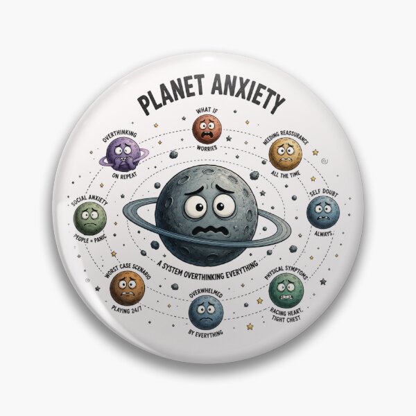 Item preview, Planet Anxiety designed and sold by Side Quest Co..