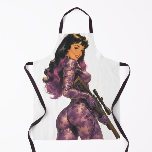 Item preview, Retro Tactical Pin Up | Original Female Soldier Vintage Illustration designed and sold by Cosplayvintage.