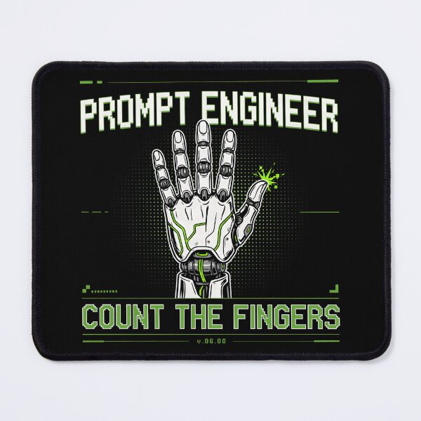 Item preview, Prompt Engineer Count The Fingers Cybernetic Robot Hand designed and sold by Enea Kelo.