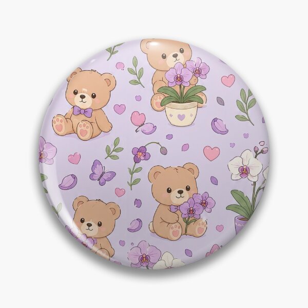 Item preview, Copy of Bunny Orchid Tea Garden Kawaii Pattern designed and sold by Soft Berry Studio.