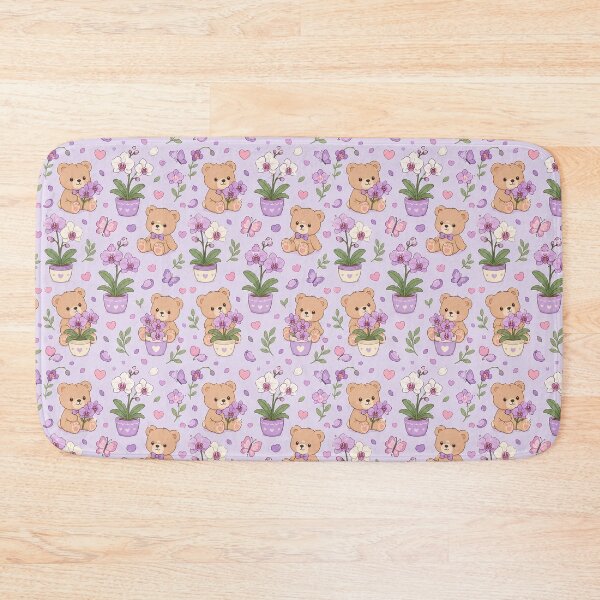 Item preview, Copy of Bunny Orchid Tea Garden Kawaii Pattern designed and sold by Soft Berry Studio.