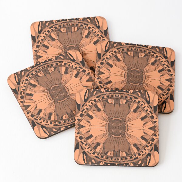 Item preview, Brown Piano Flower Zentangle designed and sold by Static.Alien.