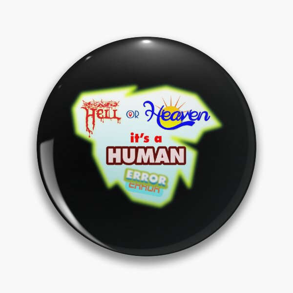 Item preview, Hell or Heaven, It's a Human Error, Typography T-shirt designed and sold by T2T-ees.