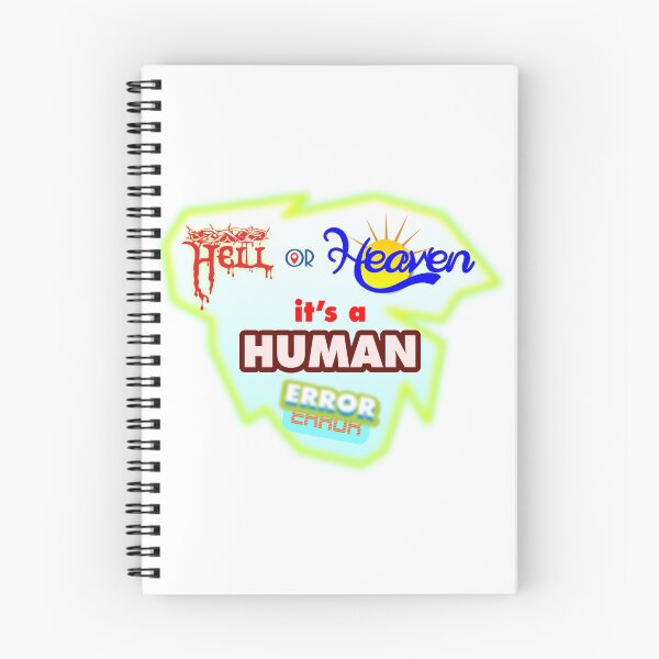 Item preview, Hell or Heaven, It's a Human Error, Typography T-shirt designed and sold by T2T-ees.