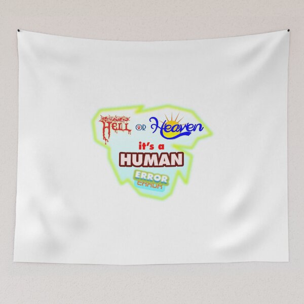 Item preview, Hell or Heaven, It's a Human Error, Typography T-shirt designed and sold by T2T-ees.