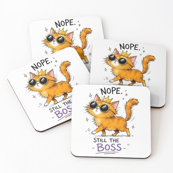 Item preview, Nope Still The Boss Funny Orange Cat Attitude designed and sold by SnazzyStudio1 .