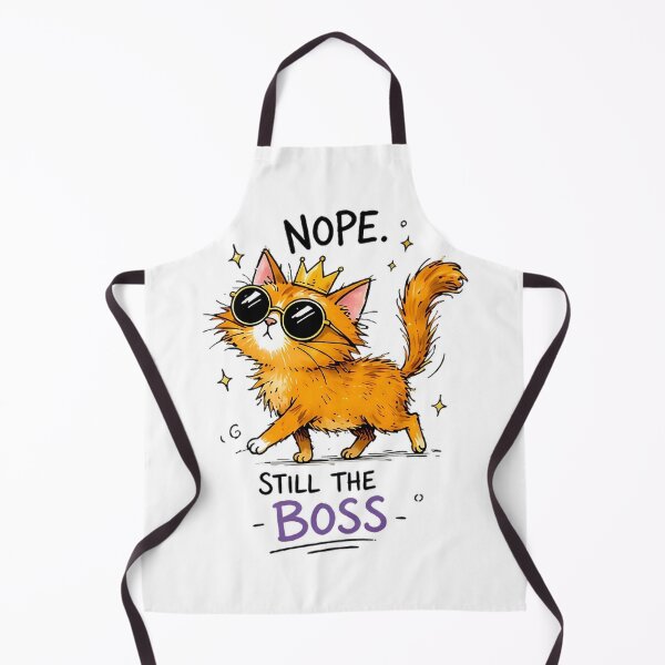 Item preview, Nope Still The Boss Funny Orange Cat Attitude designed and sold by SnazzyStudio1 .