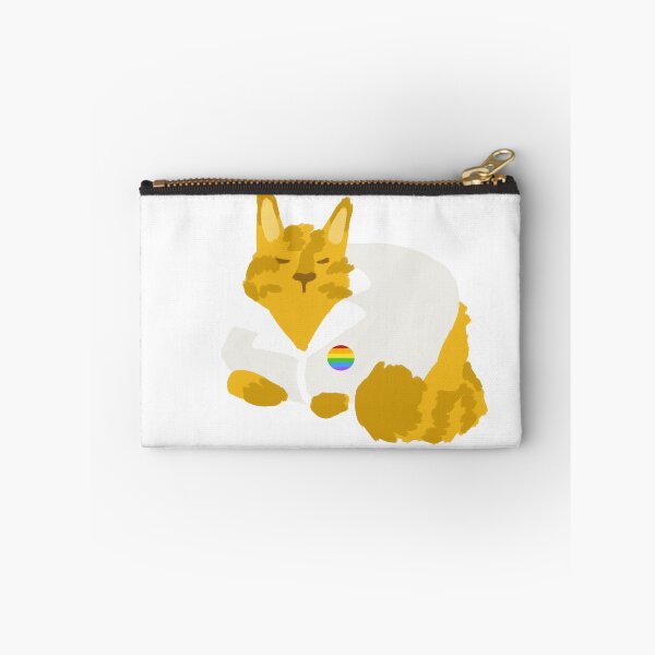 Item preview, Orange Cat with Lab Coat and Pride Pin designed and sold by corduroycat.