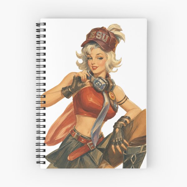 Item preview, Retro College Rebel Pin Up | Original Vintage Geek Girl Illustration designed and sold by Cosplayvintage.