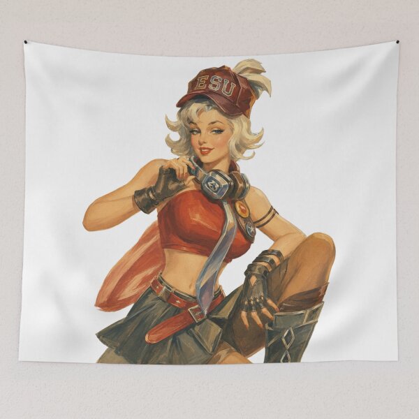 Item preview, Retro College Rebel Pin Up | Original Vintage Geek Girl Illustration designed and sold by Cosplayvintage.