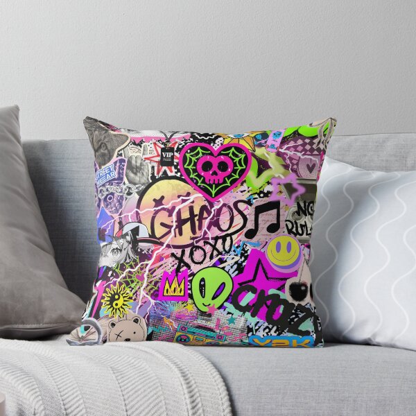 Item preview, Y2K Chaos Stickerbomb Retro Vaporwave Aesthetic Collage designed and sold by Side By Side Studio.