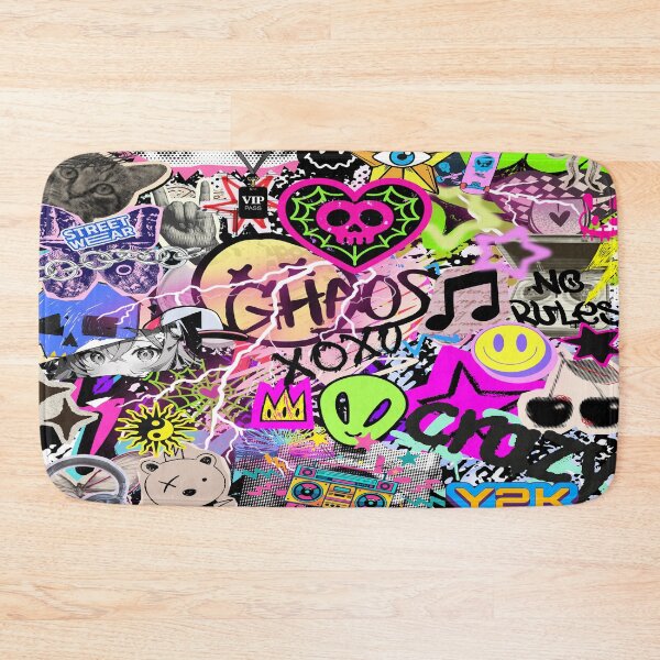 Item preview, Y2K Chaos Stickerbomb Retro Vaporwave Aesthetic Collage designed and sold by Side By Side Studio.