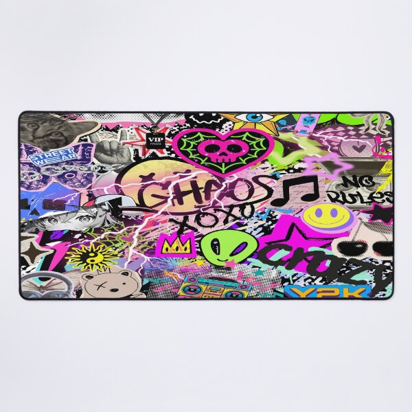 Item preview, Y2K Chaos Stickerbomb Retro Vaporwave Aesthetic Collage designed and sold by Side By Side Studio.