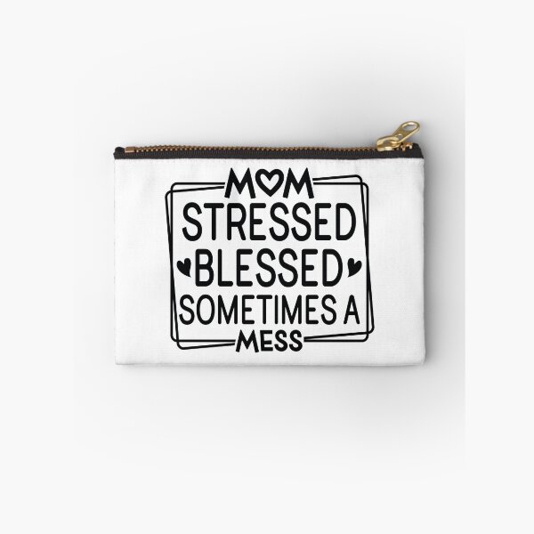 Item preview, Mom Stressed Blessed Sometimes A Mess - Mom Quotes Retro Vintage Aesthetic Cute Motherhood Gift designed and sold by FuzionRaptor.